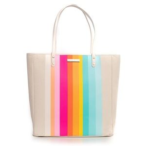 NWT Trina Turk Anniversary Stripe Canvas Tote